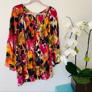 Vibrant floral blouse